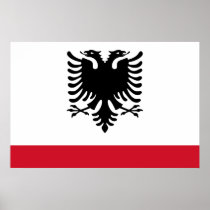 Naval Ensign Of Albania, Albania Print