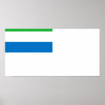 Naval Ensign Of Sierra Leone, Serbia Print