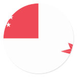 Naval Ensign Of Singapore, Sierra Leone Round Sticker