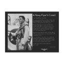 Naval Flyer's Creed postcards