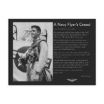 Naval Flyer's Creed postcards