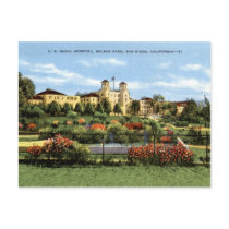 Naval Hospital, Balboa Park, San Diego Vintage Post Card