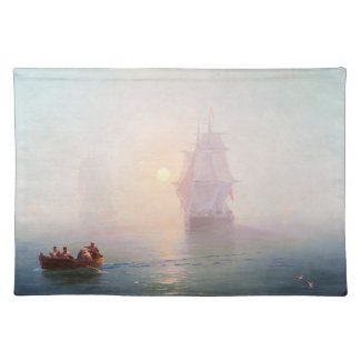 Naval Ship Ivan Aivazovsky seascape waterscape sea Placemats