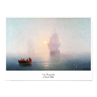 Naval Ship Ivan Aivazovsky seascape waterscape sea Posters