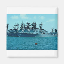 Naval station, nest of Spruance C1, San Diego, Cal Refrigerator Magnet