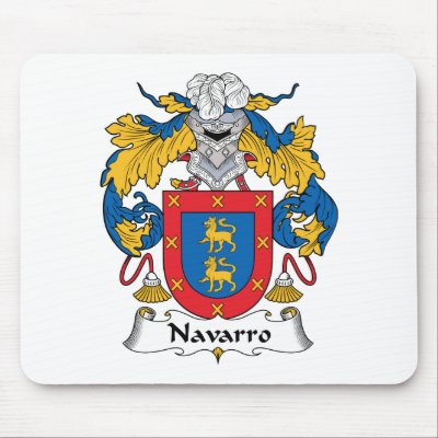 Navarro Family Crest Mouse Pad by coatsofarms