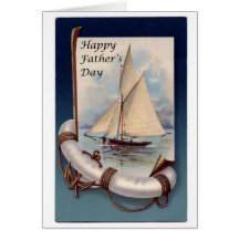Nave náutica feliz del día de padres felicitación