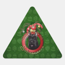 Navidad - cubierta los pasillos - Schnauzer Colcomanias Triangulo