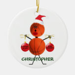 Navidad de encargo del baloncesto ornamento de navidad