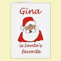 navidad de Gina tarjetas
