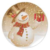 Navidad de la placa dinner plate