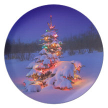 Navidad de la placa dinner plates