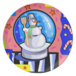 Navidad de la placa plates