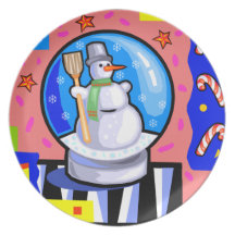 Navidad de la placa party plate