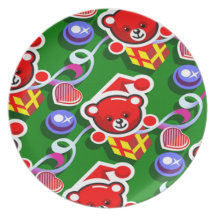 Navidad de la placa party plate