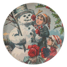 Navidad de la placa party plate