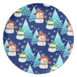 Navidad de la placa plates