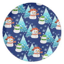 Navidad de la placa party plate