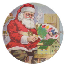 Navidad de la placa party plate