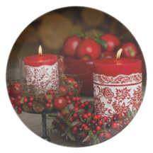 Navidad de la placa party plates