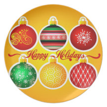 Navidad de la placa party plates