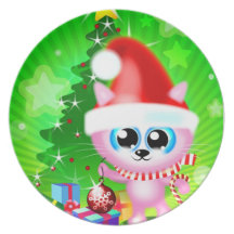 Navidad de la placa plate