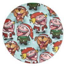 Navidad de la placa plate