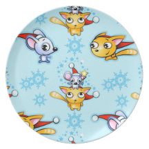 Navidad de la placa plate