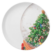 Navidad de la placa plates