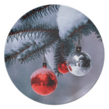 Navidad de la placa plates