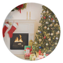 Navidad de la placa plates