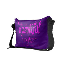 Navidad de las fiestas de cumpleaños: Hija hermosa Bolsa De Mensajeria