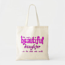Navidad de las fiestas de cumpleaños: Hija hermosa Bolsas