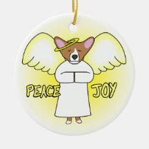 Navidad del Corgi Galés del Pembroke del ángel de  Adorno De Reyes