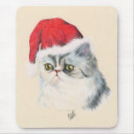 Navidad del gato alfombrilla de ratón