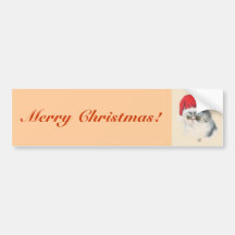 Navidad del gato etiqueta de parachoque