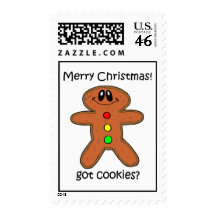 navidad del hombre de pan de jengibre sellos