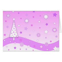 Navidad rosado - tarjeta