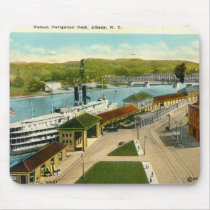 Navigation Dock, Albany NY 1924 vintage Mouse Pad