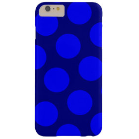 Navy and Blue Polka Dots Barely There iPhone 6 Plus Case