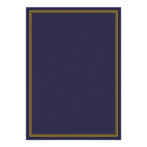 Navy and Gold Bar Mitzvah Invitation