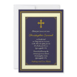 Navy and Gold Confirmation Invitation