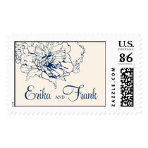 Navy and Ivory Erika and Frank monogram stamps