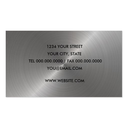 Navy and Silver Stripe Business Card (back side)