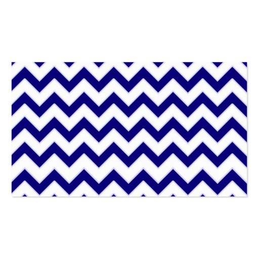 Navy and White Chevron Pattern Business Card (back side)