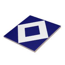 Navy and White Diamond Pattern tiles
