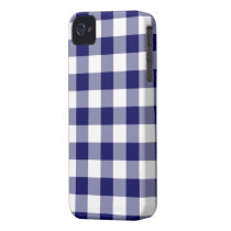 Navy and White Gingham Pattern casemate cases