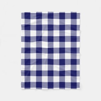 Navy and White Gingham Pattern