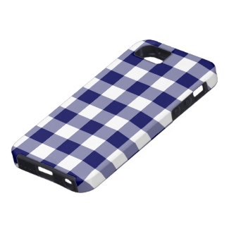 Navy and White Gingham Pattern