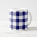Navy and White Gingham Pattern specialtymug